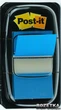Zakładki samoprzylepne szerokie klasyczne Post-it 25 x 45 mm 50 arkuszy niebieskie 100L824 (21200706899) - obraz 1