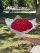 Букет из мыльных роз 51 шт красный, подарочный букет роз из мыла для девушки, жены, мамы, дочки, сестры - изображение 3