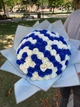 Мыльный букет из 101 розы бело-синий,букет из натурального мыла на 14 февраля, 8 марта, день рождения - изображение 9