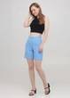 Голубые женские шорты с высокой посадкой Подіум 28510-LIGHTBLUE S Голубой - изображение 1
