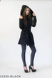Женское кашемировое пальто с капишоном Подіум 21295-BLACK XS Черный - изображение 1