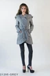 Женское кашемировое пальто с капишоном Подіум 21295-GREY S Серый - изображение 3