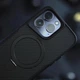 TPU+PC чохол Metal Buttons with MagSafe Carbon Ring для Apple iPhone 15 Pro (6.1") Чорний - зображення 4
