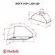 Кухонна витяжка Perfelli BIET R 5854 BL 1200 LED, чорна повновбудована потужна з пультом ДУ, 1200 куб.м. - зображення 2