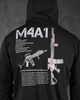 Тактическое мужское худи с автоматом M4A1 M черное (88729) - изображение 8