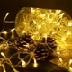 Светодиодная гирлянда на елку, 10м, 200 LED, прозрачный провод, Теплый белый - изображение 9