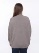 Светр жіночий коричневий подовжений з горлом 214469-1 ONE SIZE - зображення 2