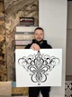 Багаторазовий трафарет DFA Дамаск, для штукатурки 38х44см, товщина 0,3-1мм (D00009) - зображення 2