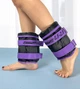 Утяжелители для ног и рук EasyFit наборные черно-фиолетовые 0,5-2,5 кг (пара) 4630169 - изображение 1