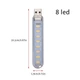 Портативный USB светодиодный светильник в powerbank DC5V, ультра яркая лампочка 8 светодиодов белый - изображение 4