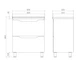 Тумба "Амелія" напольна з умивальником Глорія 70 біла - изображение 3
