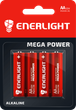 Батарейка ENERLIGHT алкалін MEGA POWER AA LR6 BLI 4/48 - зображення 1