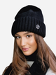 Czapka damska beanie Kamea K.22.054.08 54-60 Czarna (5903246761955) - obraz 1