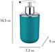 Дозатор для мила Wenko Brasil бірюзовий 320 мл (4008838212240) - зображення 5