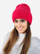 Czapka damska beanie Kamea K.23.003.21 54-60 Czerwona (5903246781120) - obraz 1