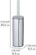 Щітка для туалету Wenko Alassio нержавіюча сталь блиск срібла (4008838347713) - зображення 2