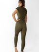 Piżama (koszulka + legginsy) damska bawełniana DKaren Halima 2XL Khaki (5903251478404) - obraz 2