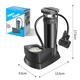 Портативный ножной насос с манометром Air pump UKC 521-2414 Двухцилиндровый насос для накачки шин - изображение 2