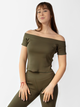 Top damski elegancki DKaren Bayo 2XL Khaki (5903251477681) - obraz 1