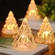 Набор 2 шт фигурок Елки ночник на led подсветке Зеленый - изображение 6