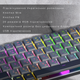 Клавиатура механическая проводная GamePro MK141R Red Swich Low Profile 75% RGB Dark Gray - изображение 10