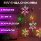 Гірлянда світлодіодна штора GarlandoPro сніжинка і зірка 12 фігур ED 3х1м гірлянда зірка 1733061ML - зображення 1