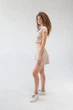 Спортивный комплект Tennis Style, beige (юбка-шорты, короткое поло) - M - изображение 3