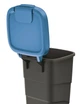 Бак для мусора Prosperplast Wheeler 90 л, антрацит, синя кришка - зображення 2