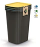 Баки для сортування сміття Keden COMPACTA Q Plus, комплект 3x50 л, чорний, кришка синя, зелена, жовта - зображення 6