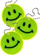 Набор подвесок светоотражающих Centrum 803773 Smile d=5 см цвет неоновый желтый 3 шт (2000998483586) - изображение 1