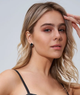 Серьги Fashion Jewelry черный клевер английский замок серебристый цвет (SVS) - изображение 4