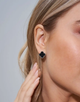 Серьги Fashion Jewelry черный клевер английский замок серебристый цвет (SVS) - изображение 2