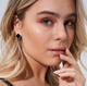 Серьги Fashion Jewelry черный клевер английский замок золотистый цвет (SVS) - изображение 3