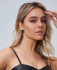 Серьги Fashion Jewelry черный клевер английский замок золотистый цвет (SVS) - изображение 4