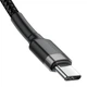 Кабель Baseus Cafule Type-C to Type-C PD 2.0 60W 1m чорний - зображення 3