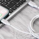 Кабель Proove Striped Silicone USB to Lightning (1M) White для iPhone - зображення 2