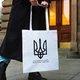 Сумка шопер жіноча однотонна з патріотичним принтом "Сила України в її народі" 38х42 см білого кольору - зображення 1