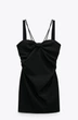 Сукня жіноча ZARA Little Black Mini Dress With Know Coctail Party S Чорний (43446) - зображення 8
