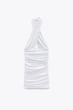 Сукня жіноча Zara Crossed Draped Dress S Білий (7385\246\250) - зображення 8
