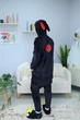 Пижама Кигуруми My Kigu Мужская Аниме Наруто Акацуки с ушками Черный размер XL 175-185 см (21107411) - изображение 4