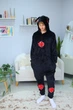 Пижама Кигуруми My Kigu Мужская Аниме Наруто Акацуки с ушками Черный размер XL 175-185 см (21107411) - изображение 8