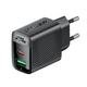 Зарядний блок живлення Type-C+USB ACEFAST A98 GaN 30 W 3 A чорний - зображення 1