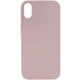 Чохол Silicone Case Full Protective (AA) NO LOGO для Apple iPhone X / XS (5.8") Сірий / Lavender - изображение 1