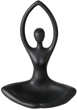 Świecznik Boltze Home Yoga na tealighty porcelanowy 30 cm Czarny (4066076322213) - obraz 1