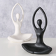 Świecznik Boltze Home Yoga na tealighty porcelanowy 30 cm Czarny (4066076322213) - obraz 5