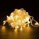 Гирлянда на 6 м., 100 LED диодов , провод гибкий прозрачный, свечение Белое теплое (8 режимов) от 220В (на елку, штору, окно, стену) - изображение 2