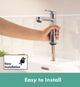 Смеситель для умывальника Hansgrohe Rebris S 80 Coolstart с металлическим д/к хром 72510000 - изображение 3