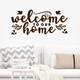 Вінілова наклейка Welcome to our home 71 х 32 см (ласкаво просимо) Happy Pocket Коричневий матовий (HP-067M-800M) - зображення 1