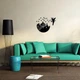 Настенные бескаркасные 3D часы Diy Star с зеркальным эффектом самоклеящиеся 40 х 40 см Черный - изображение 2