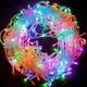 Гирлянда на 12 м., 300 LED диодов , провод гибкий прозрачный, свечение Разноцветное (8 режимов) от 220В (на елку, штору, окно, стену) - изображение 3